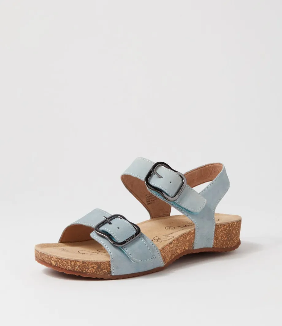Tonga 62 Sky Blue Leather Sandals