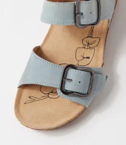 Tonga 62 Sky Blue Leather Sandals