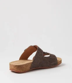 Tonga 64 Taupe Multi Leather Slides