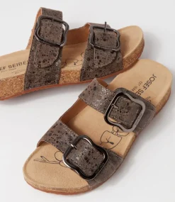 Tonga 64 Taupe Multi Leather Slides