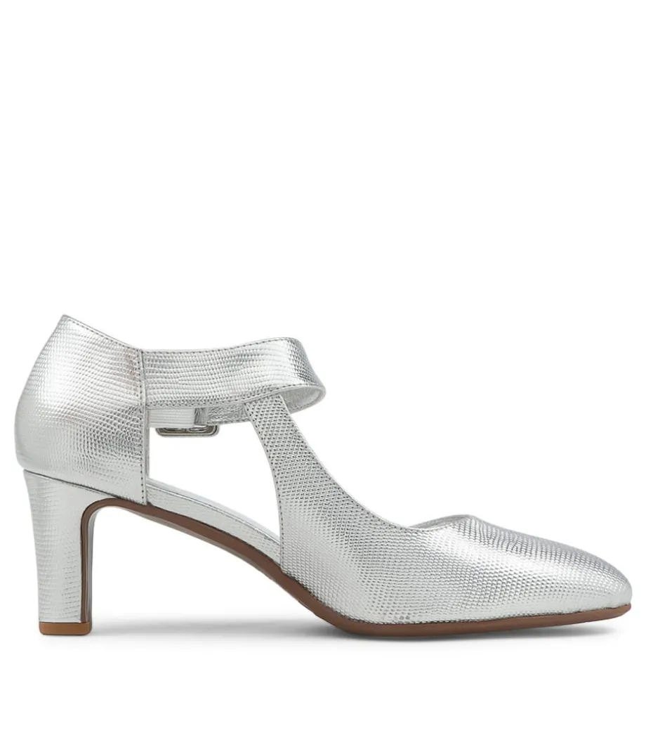 Trinities Silver Lizard Pump Heels