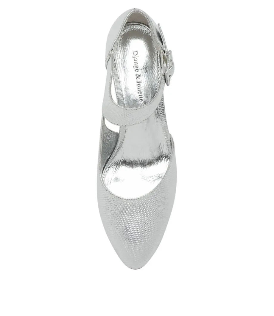 Trinities Silver Lizard Pump Heels