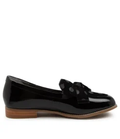Tulips Xf Black Spot Patent Suede Loafers