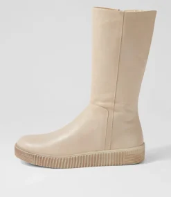 Tyrese Almond Leather Calf Boots