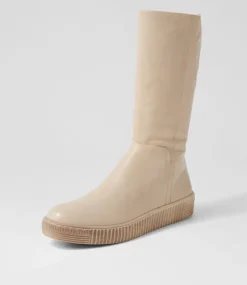 Tyrese Almond Leather Calf Boots