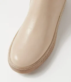 Tyrese Almond Leather Calf Boots