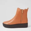 Ufast Scotch Choc Leather Ankle Boots