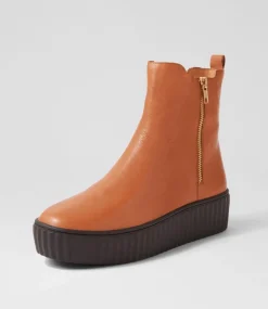 Ufast Scotch Choc Leather Ankle Boots