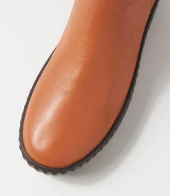 Ufast Scotch Choc Leather Ankle Boots