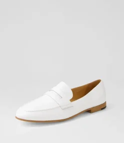 Ulani White Leather Loafers