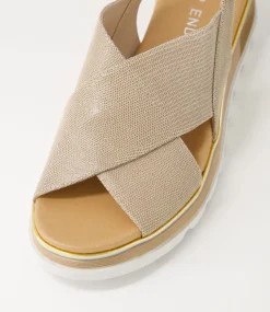 Ulrika Taupe Lizard Leather Sandals