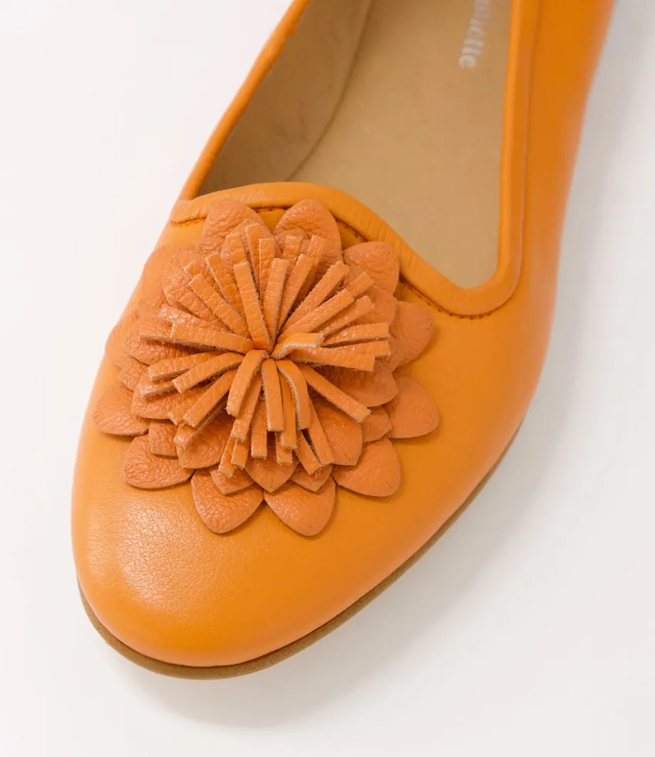 Unions Bright Orange Leather Loafers