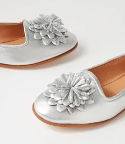 Unions Silver Leather Loafers