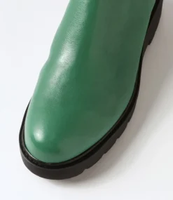 Unita Emerald Black Leather Chelsea Boots