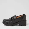 Unnay Black Leather Heels