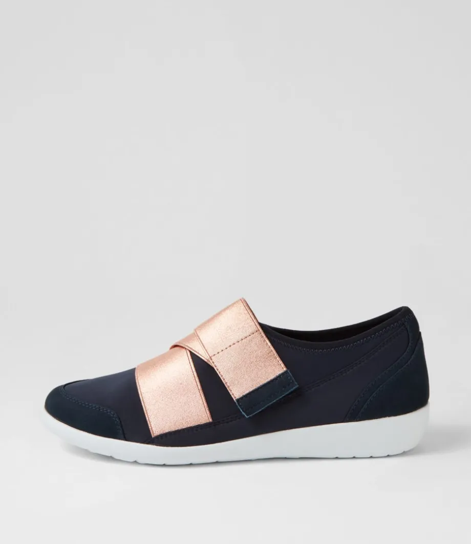 Urban Ff Navy Rose Gold Neoprene Sneakers