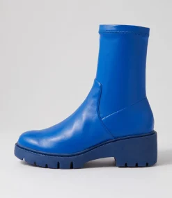 Urina Cobalt Blue Stretch Ankle Boots