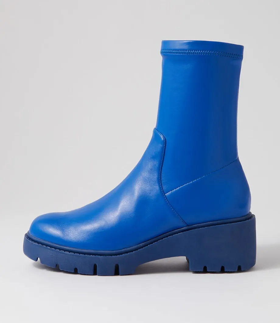 Urina Cobalt Blue Stretch Ankle Boots