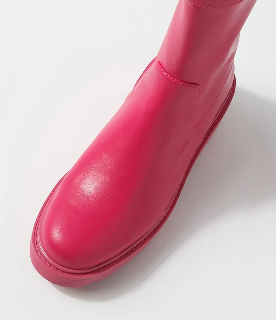 Urina Fuchsia Stretch Ankle Boots