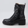 Uruba Black Patent Leather Ankle Boots