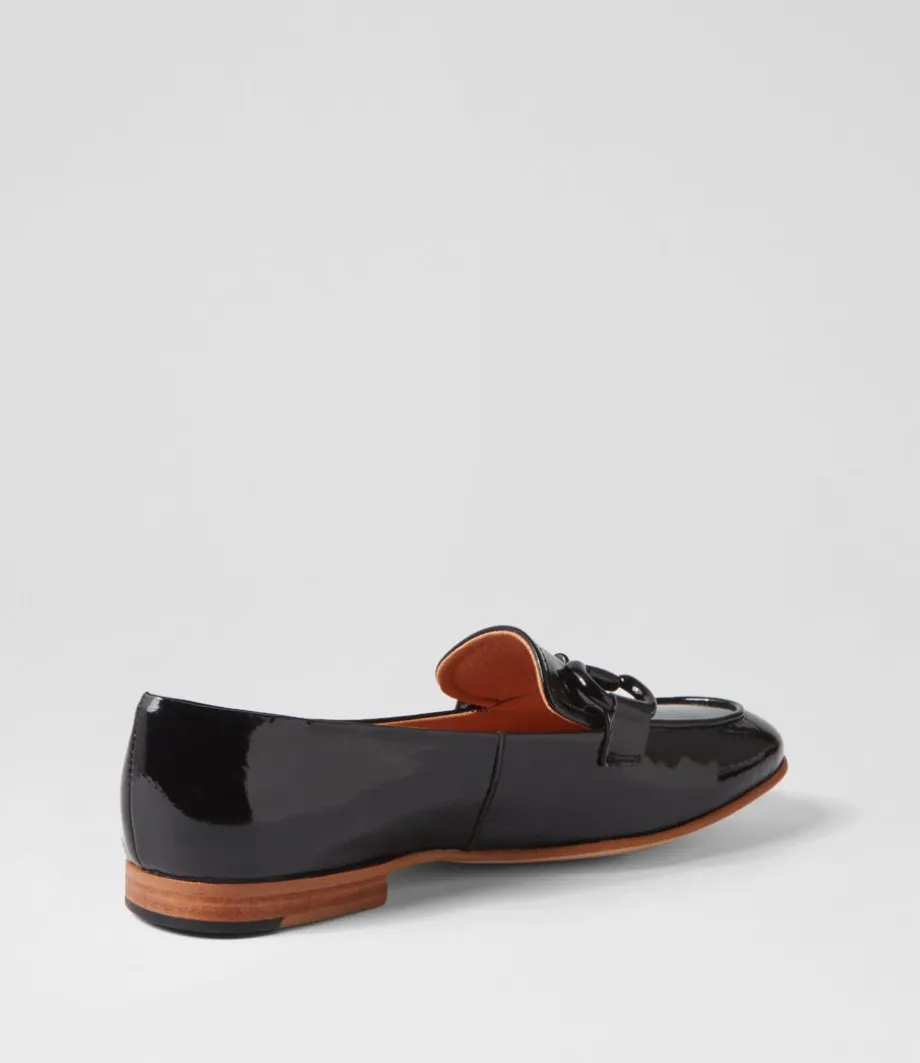 Uta Black Patent Leather Loafers