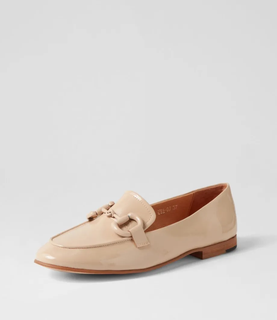 Uta Latte Patent Leather Loafers