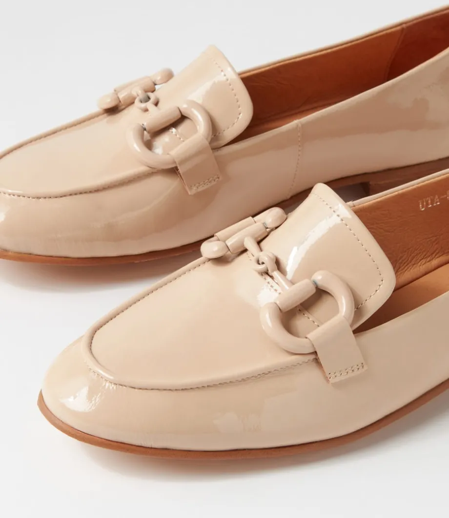 Uta Latte Patent Leather Loafers