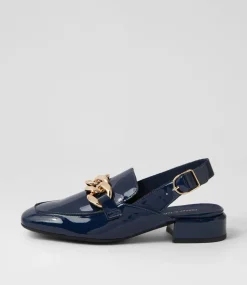 Vabor Navy Patent Leather Heels