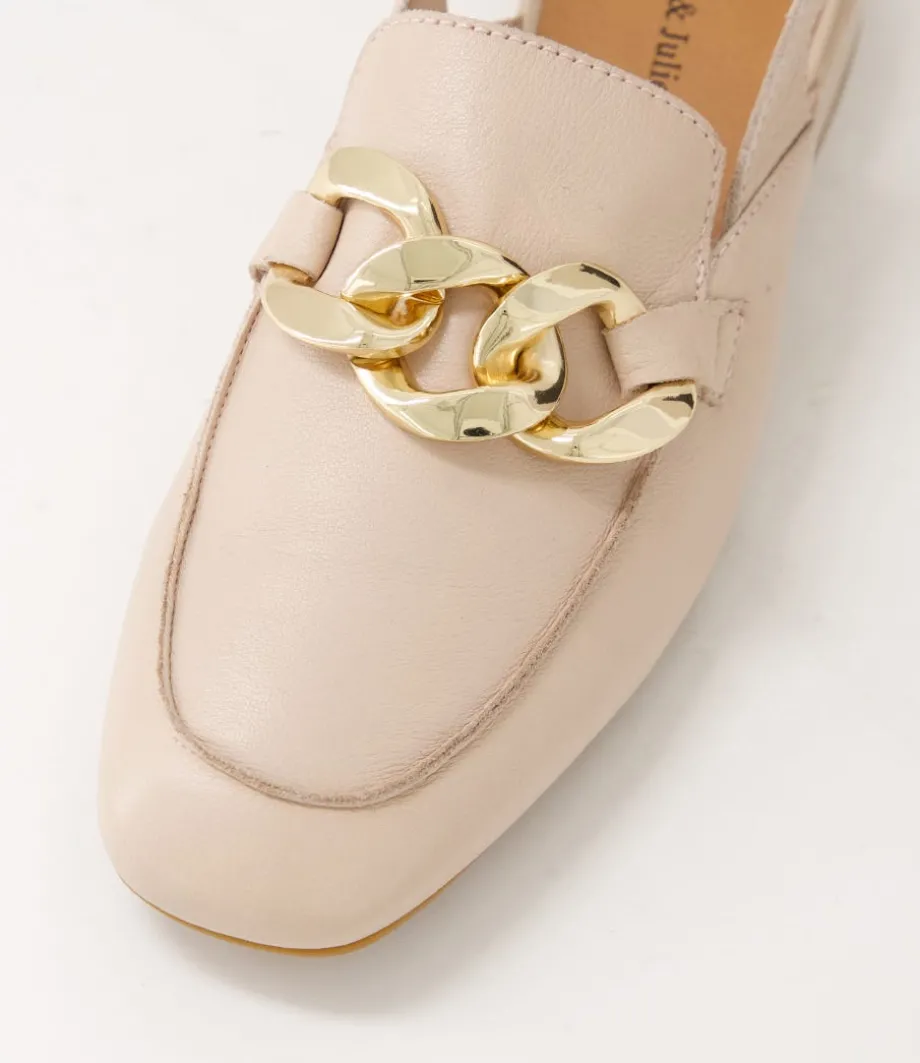 Vabor Nude Leather Heels