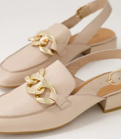 Vabor Nude Leather Heels