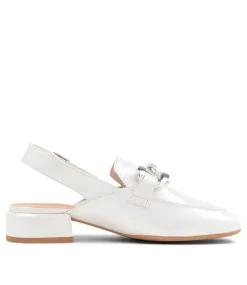 Vabor White Powder Leather Heels