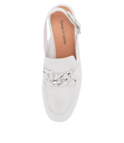 Vabor White Powder Leather Heels