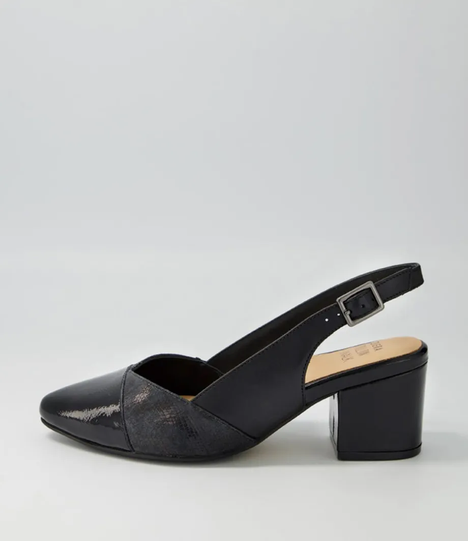 Vabra Xw Black Mix Heels