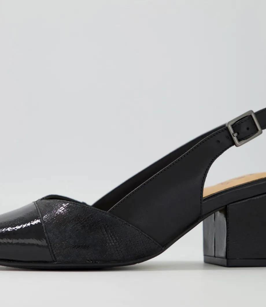 Vabra Xw Black Mix Heels