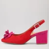 Vaccero Xw Red Fuchsia Suede Heels