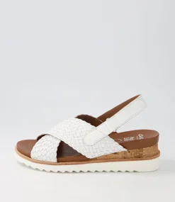 Valencia 06 White Leather Sandals