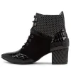 Vana Xw Black And White Multi Ankle Boots