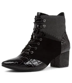 Vana Xw Black And White Multi Ankle Boots
