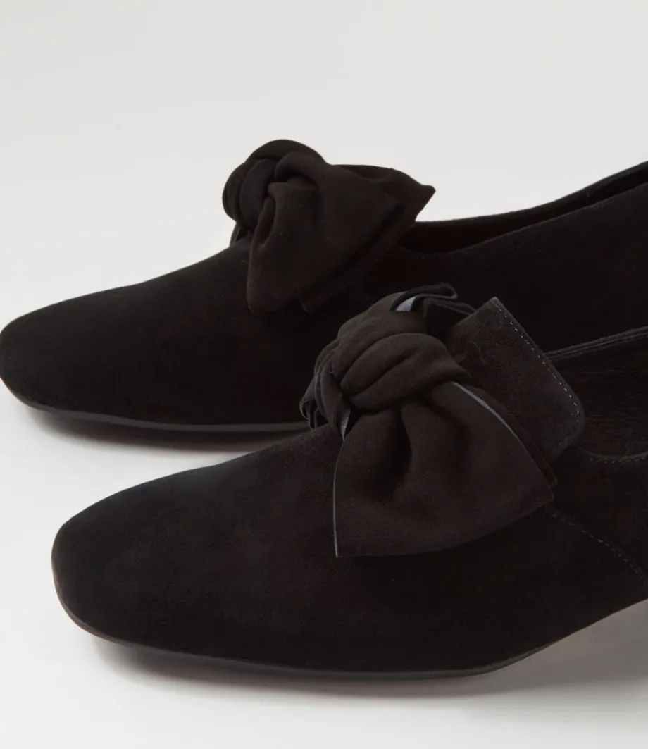 Varva Black Suede Heels