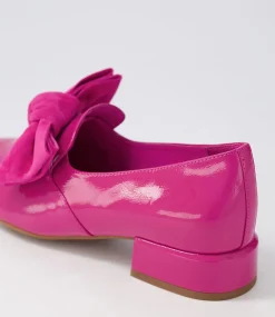 Varva Fuchsia Patent Suede Heels