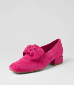Varva Fuchsia Suede Heels