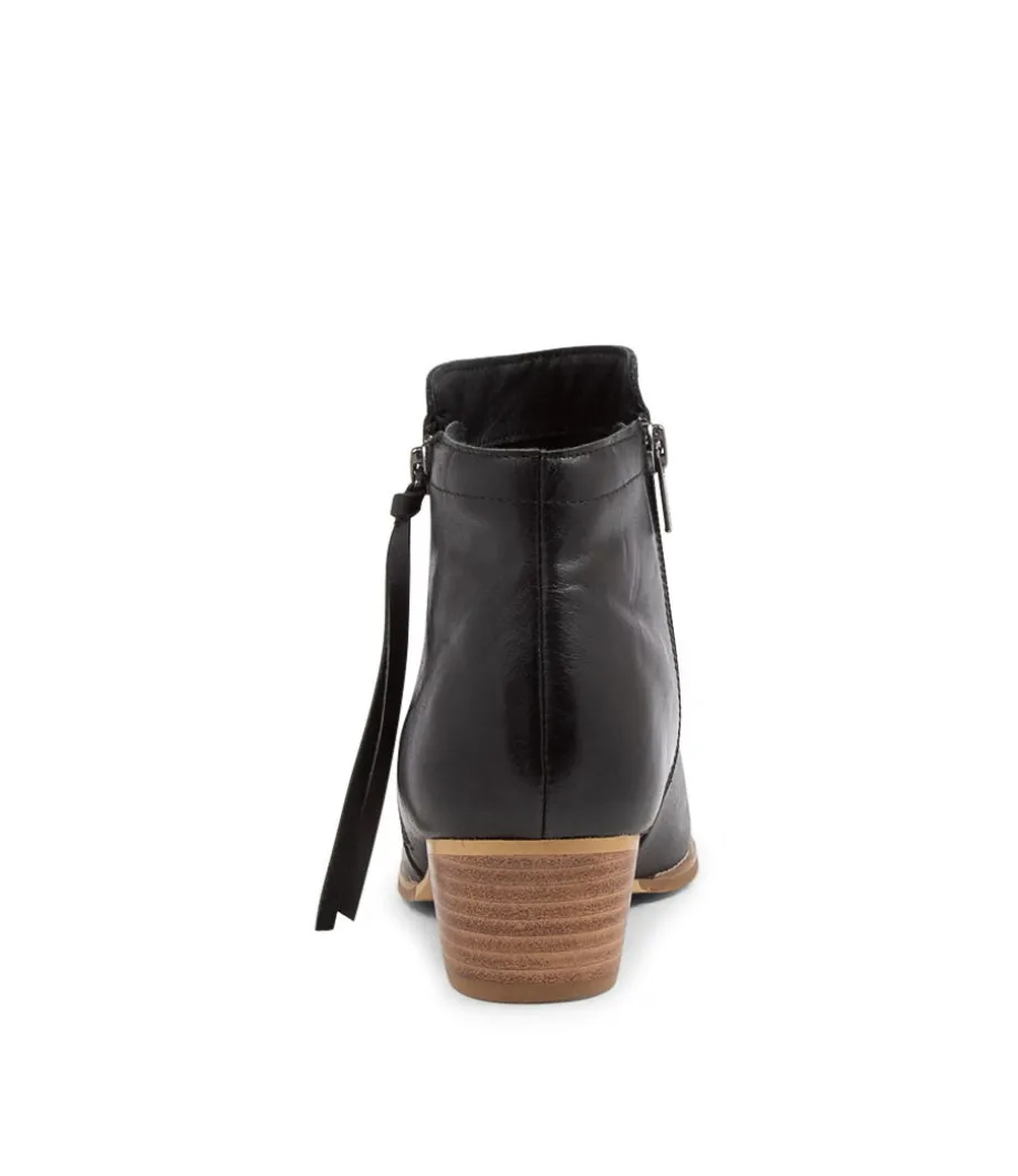 Vendas Xf Black Leather Ankle Boots Nh