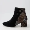 Veyda Xw Black Bronze Paisely Ankle Boots