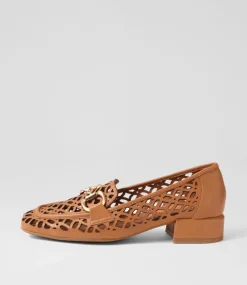 Vilis Dark Tan Leather Heels