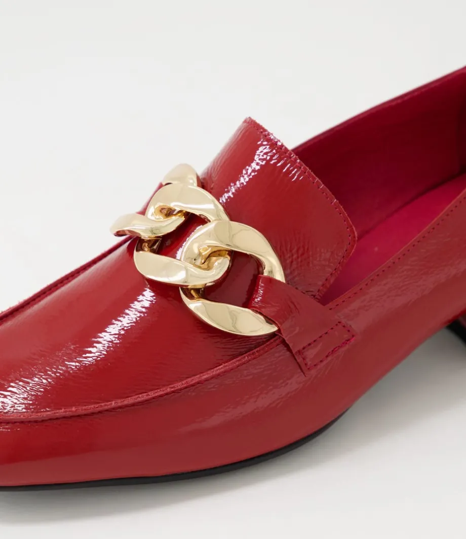 Vivandy Dark Red Patent Leather Heels
