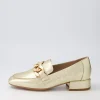 Vivandy Gold Croc Leather Heels