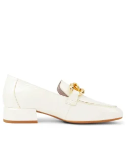 Vivandy White Shrunken Patent Heels