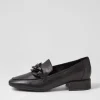 Vivek Black Leather Heels