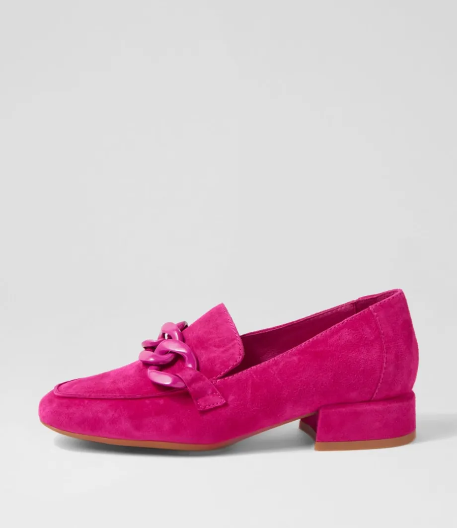 Vivek Fuchsia Suede Heels