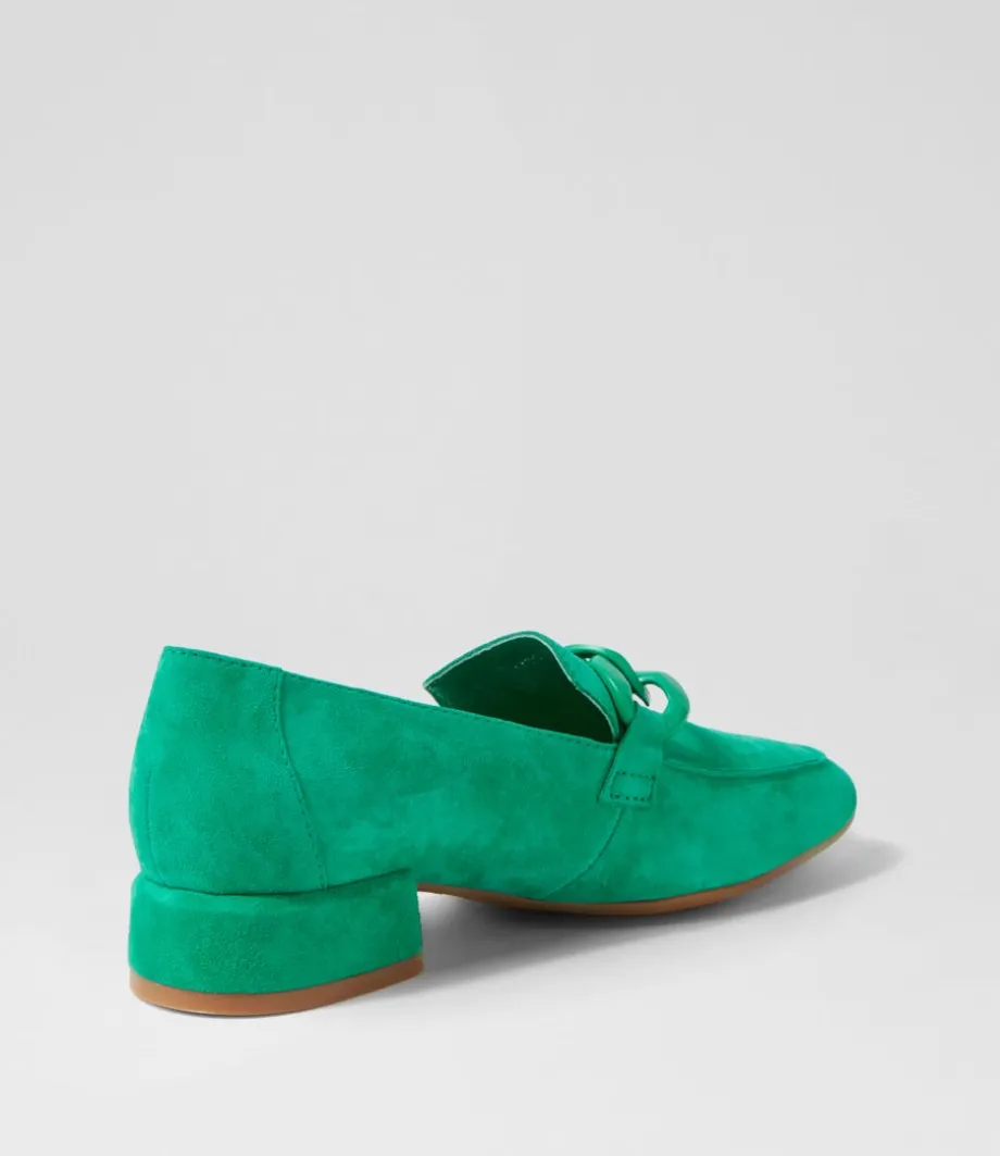 Vivek Light Emerald Suede Heels